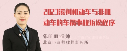 2023滨州机动车与非机动车的车祸事故诉讼程序