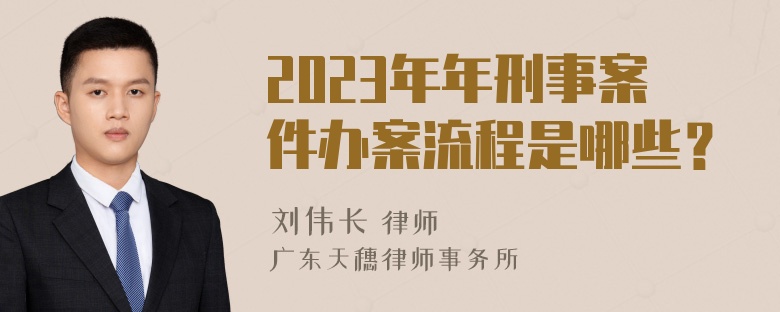 2023年年刑事案件办案流程是哪些？