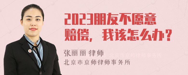 2023朋友不愿意赔偿，我该怎么办？