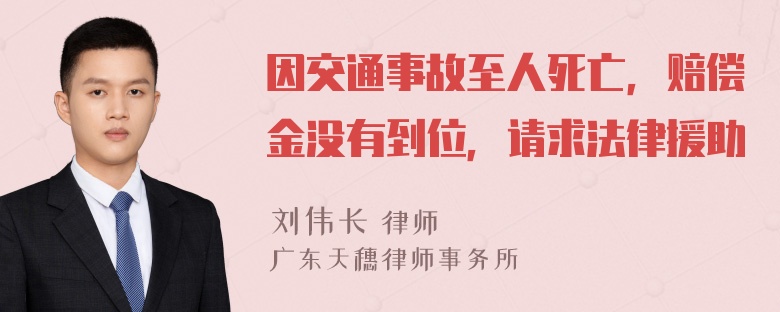 因交通事故至人死亡，赔偿金没有到位，请求法律援助