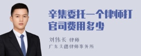 辛集委托一个律师打官司费用多少