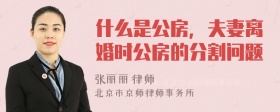 什么是公房，夫妻离婚时公房的分割问题