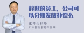 辞退的员工，公司可以分期发放补偿么