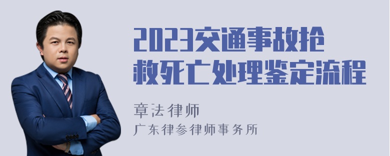 2023交通事故抢救死亡处理鉴定流程