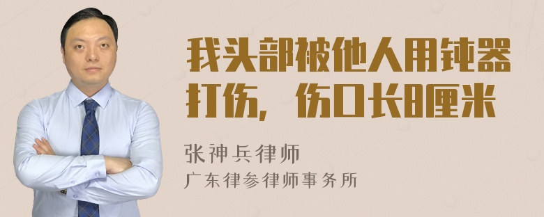 我头部被他人用钝器打伤，伤口长8厘米