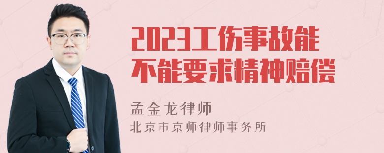 2023工伤事故能不能要求精神赔偿