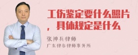 工伤鉴定要什么照片，具体规定是什么