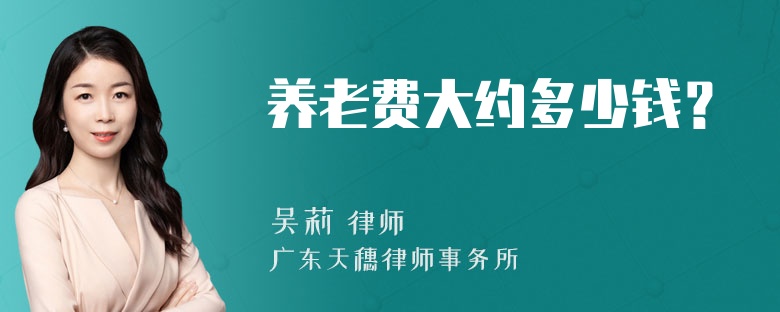 养老费大约多少钱？