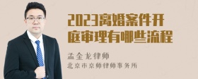 2023离婚案件开庭审理有哪些流程