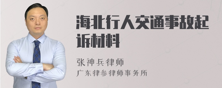 海北行人交通事故起诉材料