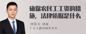 确保农民工工资的措施，法律依据是什么