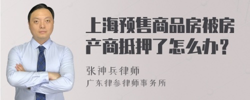 上海预售商品房被房产商抵押了怎么办？