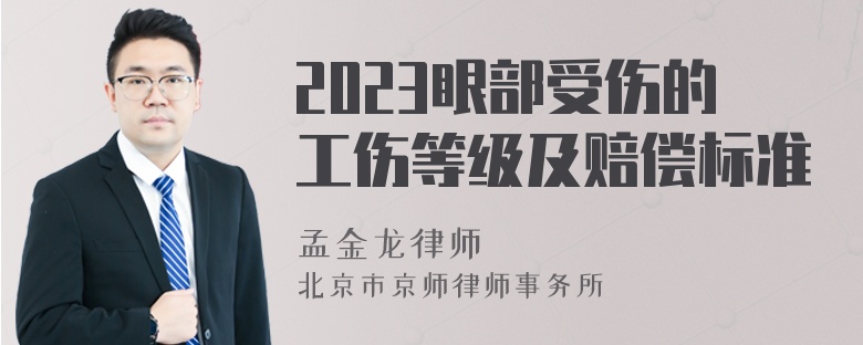 2023眼部受伤的工伤等级及赔偿标准