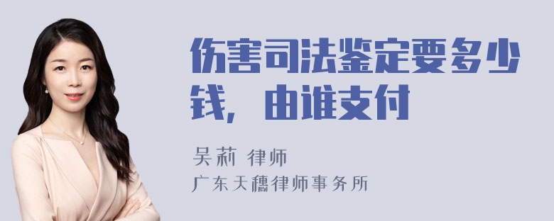 伤害司法鉴定要多少钱，由谁支付