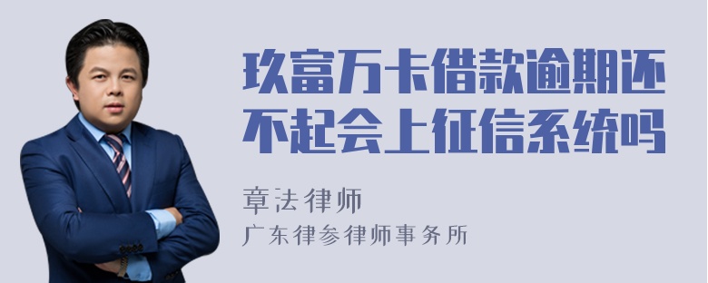 玖富万卡借款逾期还不起会上征信系统吗