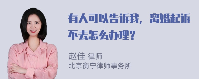 有人可以告诉我，离婚起诉不去怎么办理？