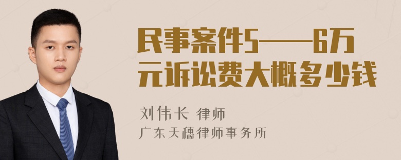 民事案件5——6万元诉讼费大概多少钱