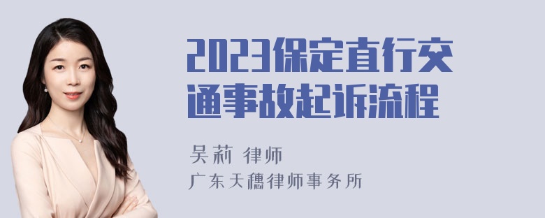 2023保定直行交通事故起诉流程