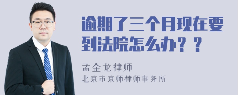 逾期了三个月现在要到法院怎么办？？