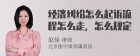 经济纠纷怎么起诉流程怎么走，怎么规定