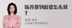 抚养费到底要怎么算？