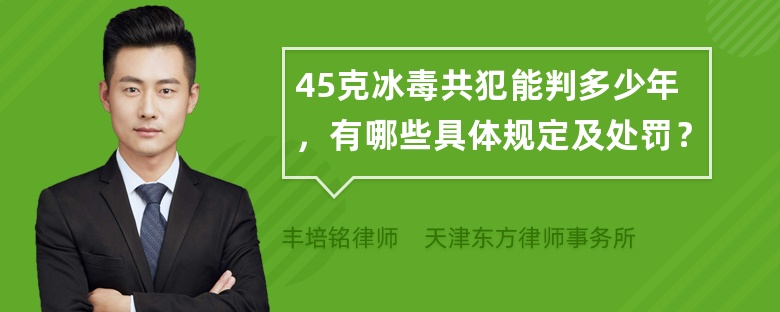 45克冰毒共犯能判多少年，有哪些具体规定及处罚？