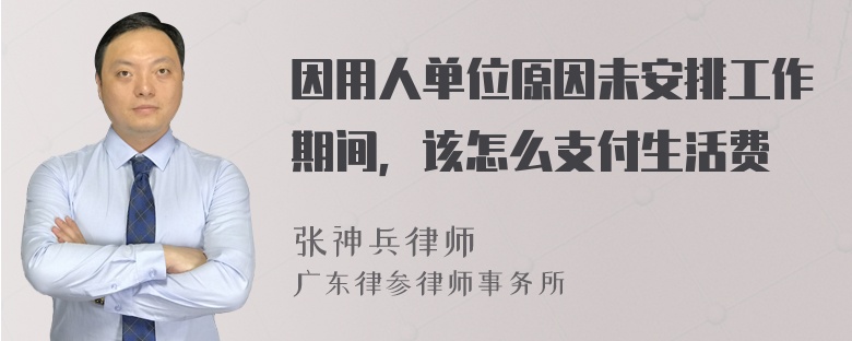 因用人单位原因未安排工作期间，该怎么支付生活费