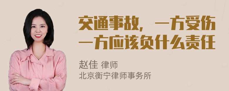 交通事故，一方受伤一方应该负什么责任