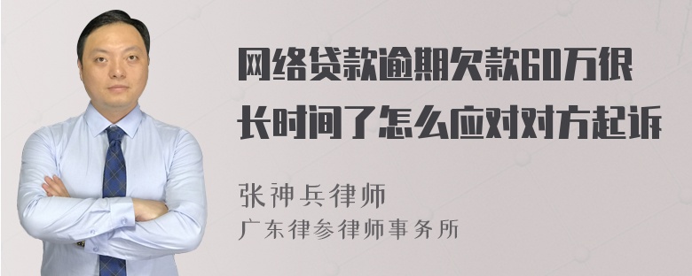 网络贷款逾期欠款60万很长时间了怎么应对对方起诉