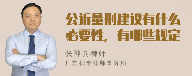 公诉量刑建议有什么必要性，有哪些规定