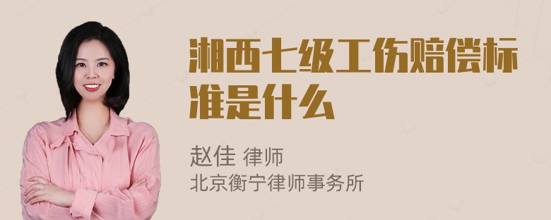 湘西七级工伤赔偿标准是什么