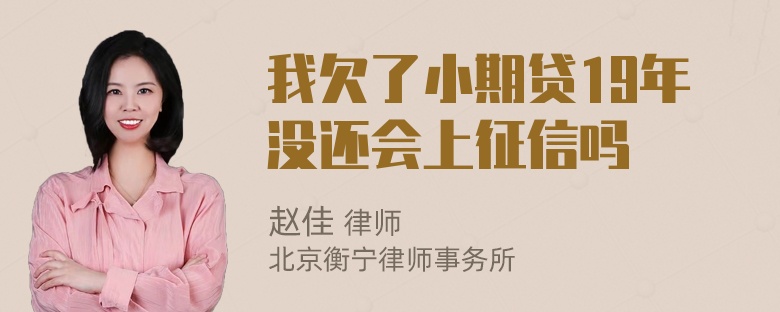 我欠了小期贷19年没还会上征信吗