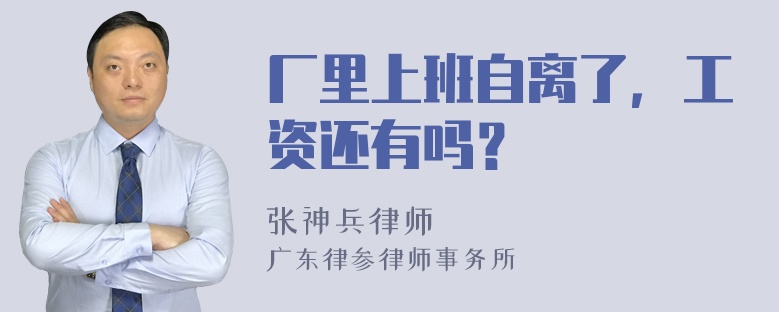 厂里上班自离了，工资还有吗？