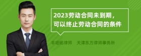 2023劳动合同未到期，可以终止劳动合同的条件