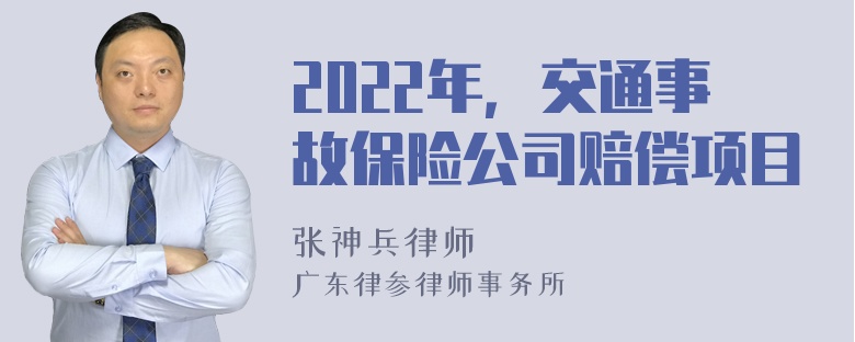 2022年，交通事故保险公司赔偿项目