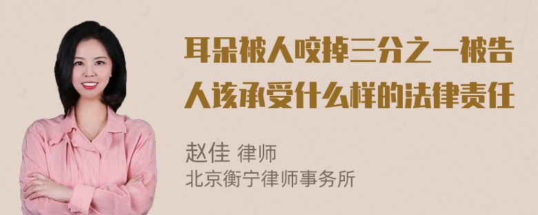 耳朵被人咬掉三分之一被告人该承受什么样的法律责任