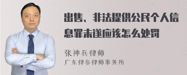 出售、非法提供公民个人信息罪未遂应该怎么处罚