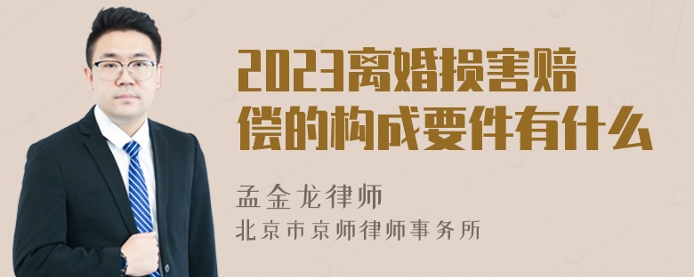 2023离婚损害赔偿的构成要件有什么