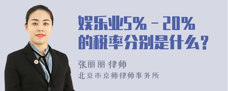 娱乐业5％－20％的税率分别是什么？