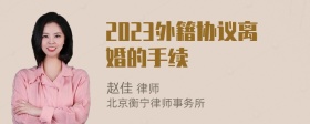 2023外籍协议离婚的手续