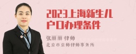 2023上海新生儿户口办理条件