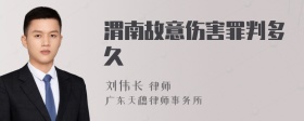 渭南故意伤害罪判多久