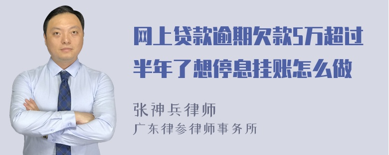 网上贷款逾期欠款5万超过半年了想停息挂账怎么做