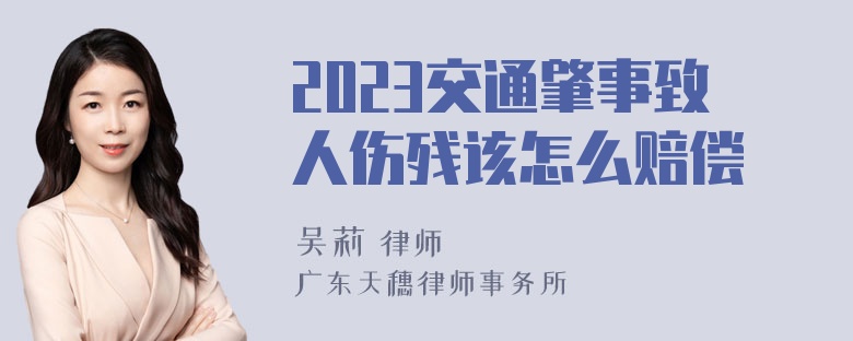 2023交通肇事致人伤残该怎么赔偿