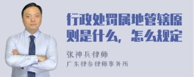 行政处罚属地管辖原则是什么，怎么规定