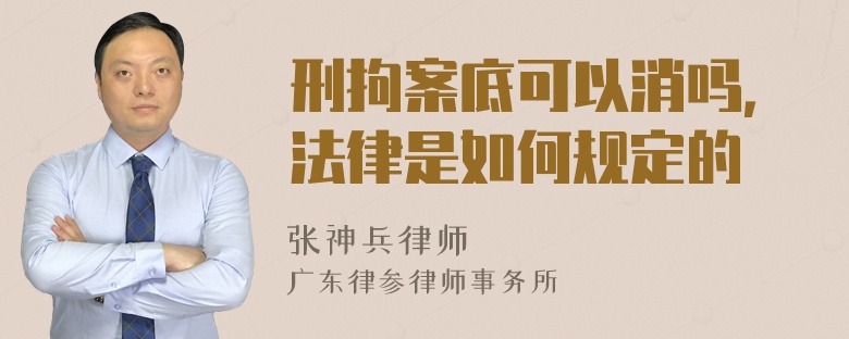 刑拘案底可以消吗，法律是如何规定的