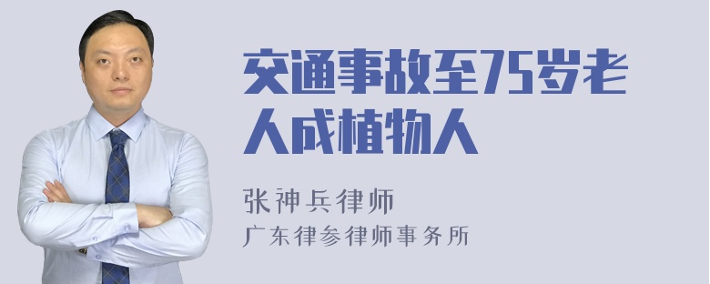 交通事故至75岁老人成植物人