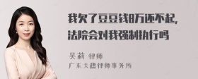 我欠了豆豆钱8万还不起，法院会对我强制执行吗