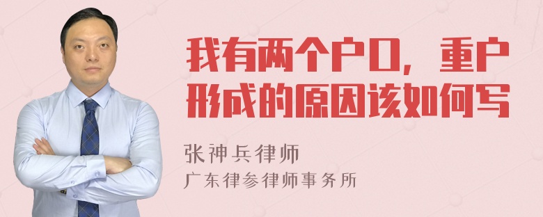 我有两个户口，重户形成的原因该如何写
