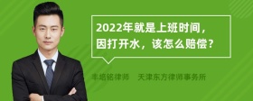 2022年就是上班时间，因打开水，该怎么赔偿？